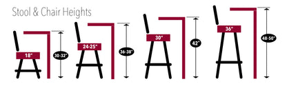 Officially Licensed L7C4 - Chrome Double Ring Tau Kappa Epsilon (TKE)  Swivel Bar Stool with a Back