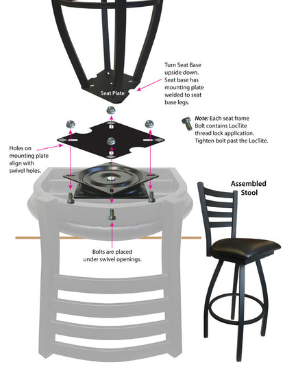 Officially Licensed L038 Black Wrinkle Tau Kappa Epsilon (TKE)  Swivel Bar Stool with Laser Engraved Back and wood seat
