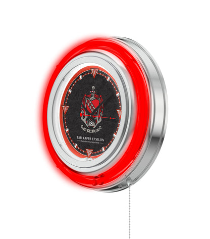 Officially Licensed Tau Kappa Epsilon Double Neon Clock (TKE)