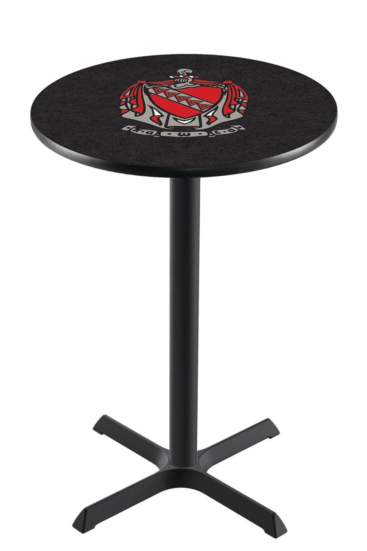 Officially Licensed L211 Black Wrinkle Tau Kappa Epsilon Pub Table